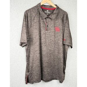 Colosseum UH Cougars Polo Shirt Mens XL Gray Short Sleeve